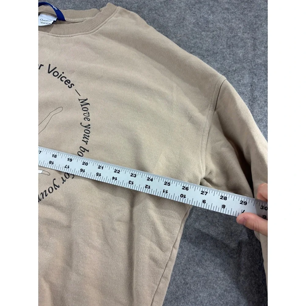 Outdoor Voices Move Your Body For Your Mind Tan Cotton Sweatshirt XL